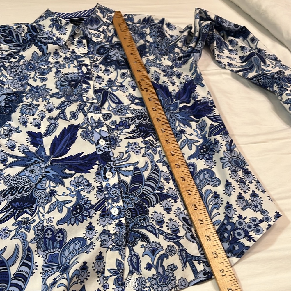 Talbots Size 8p, Fitted Button Down Non Iron Long… - image 8